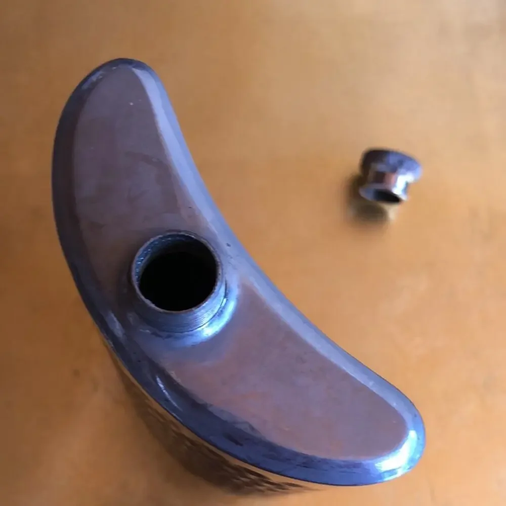 Stainless Steel‎ Dimpled Hip Flask w/ Screw Cap